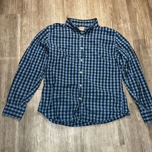 Tailored by J crew button up blue size L
